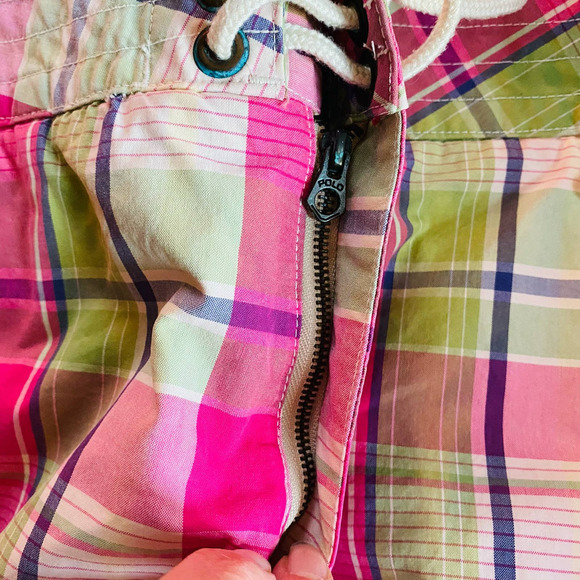 Polo Ralph Lauren Mens Plaid Pink Beach Swim Board Shorts Bathing Suit Trunks - Picture 8 of 8